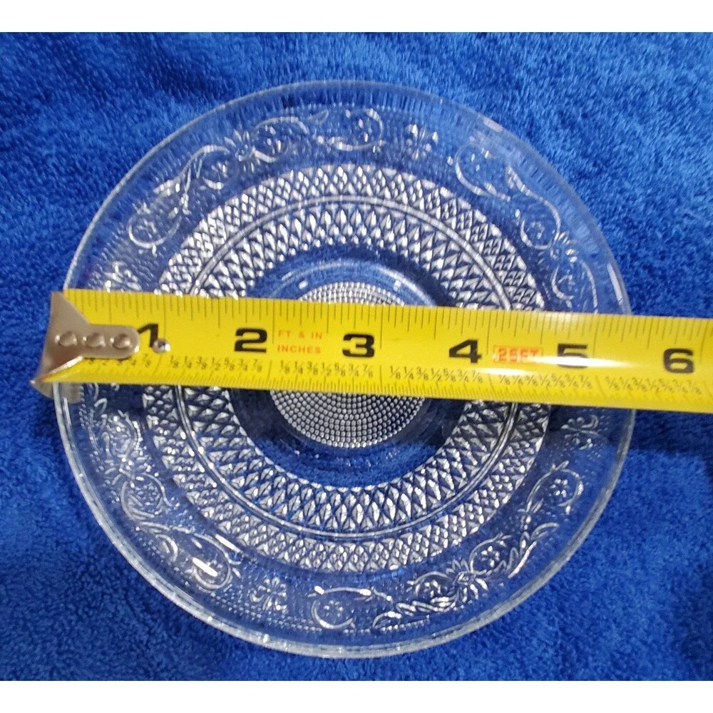 Malaysia clear glass dessert plate